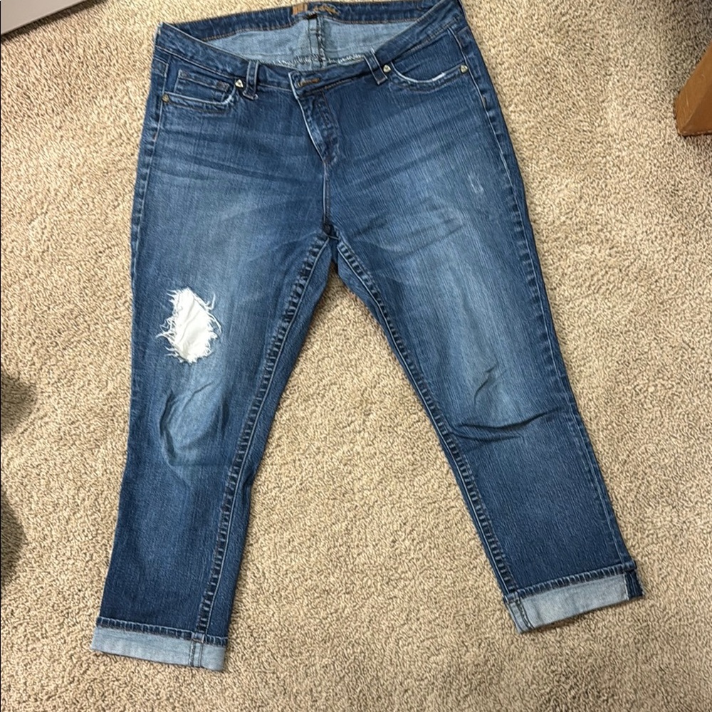 Kut from the Kloth Blue Cropped Ankle Jeans